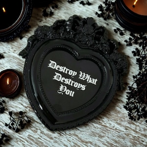 Baddie Gothic Black Ornate Heart Mini Frame (Duties Paid)