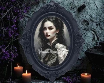Gothic Victorian Lady Wall Art | Dark Academia Printable Art | Instant Download Digital Print Set
