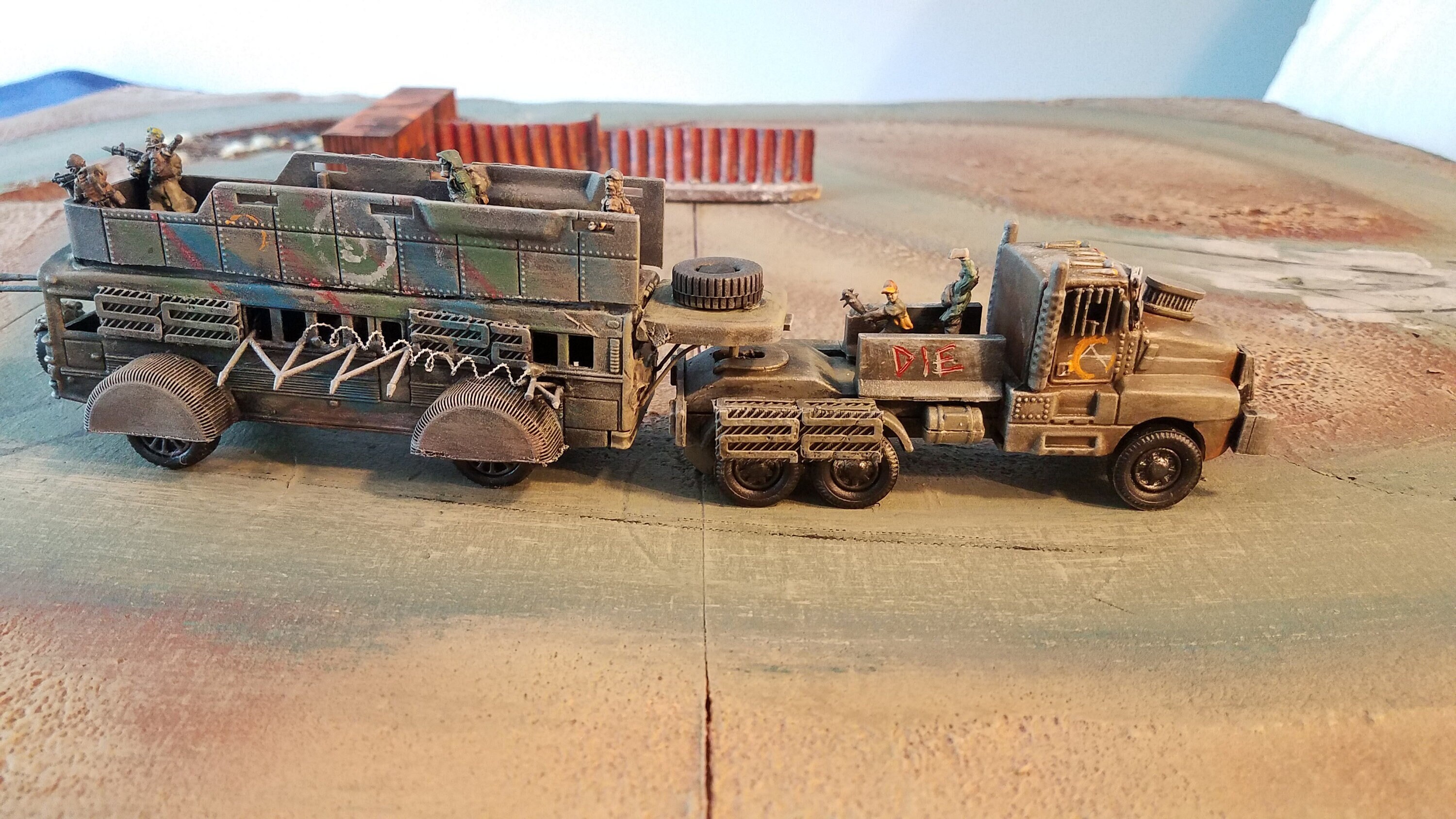 War Rig With Recycled School Bus For Gaslands Etsy