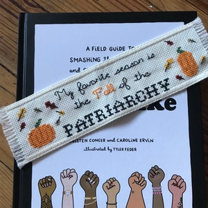 Fall of the Patriarchy bladwijzer kruissteekpatroon