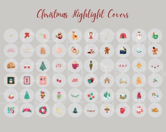 60 Christmas Instagram Higlight Covers | Instagram Story Icons | Story Highlight Covers | Festive Instagram Covers | X-mas Highlights