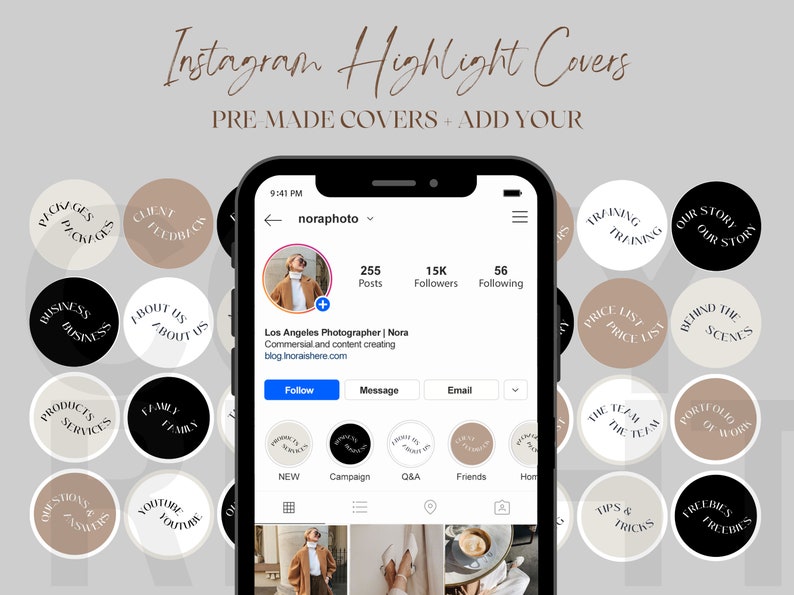 DIY Editable Instagram Higlight Covers for Photographers, Bloggers ...