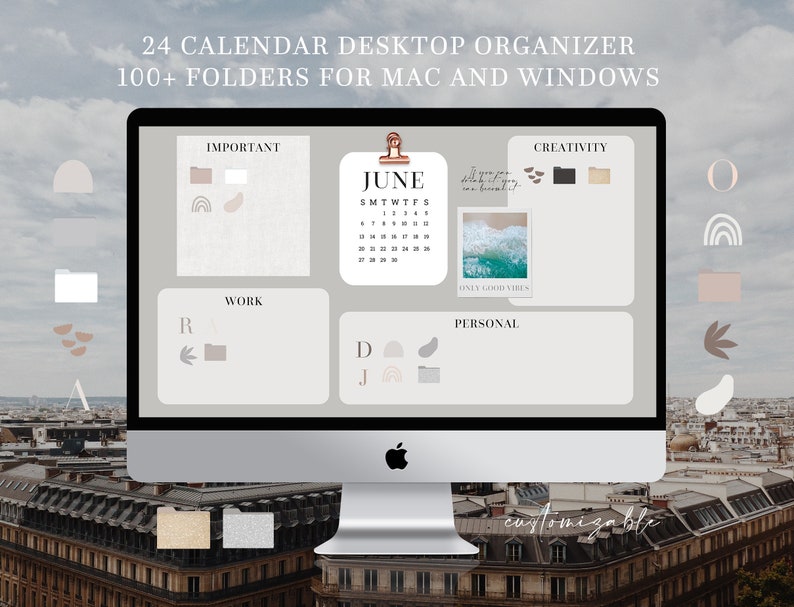 2023 Calendar Desktop Organizer 270 Folder Covers for Mac Etsy
