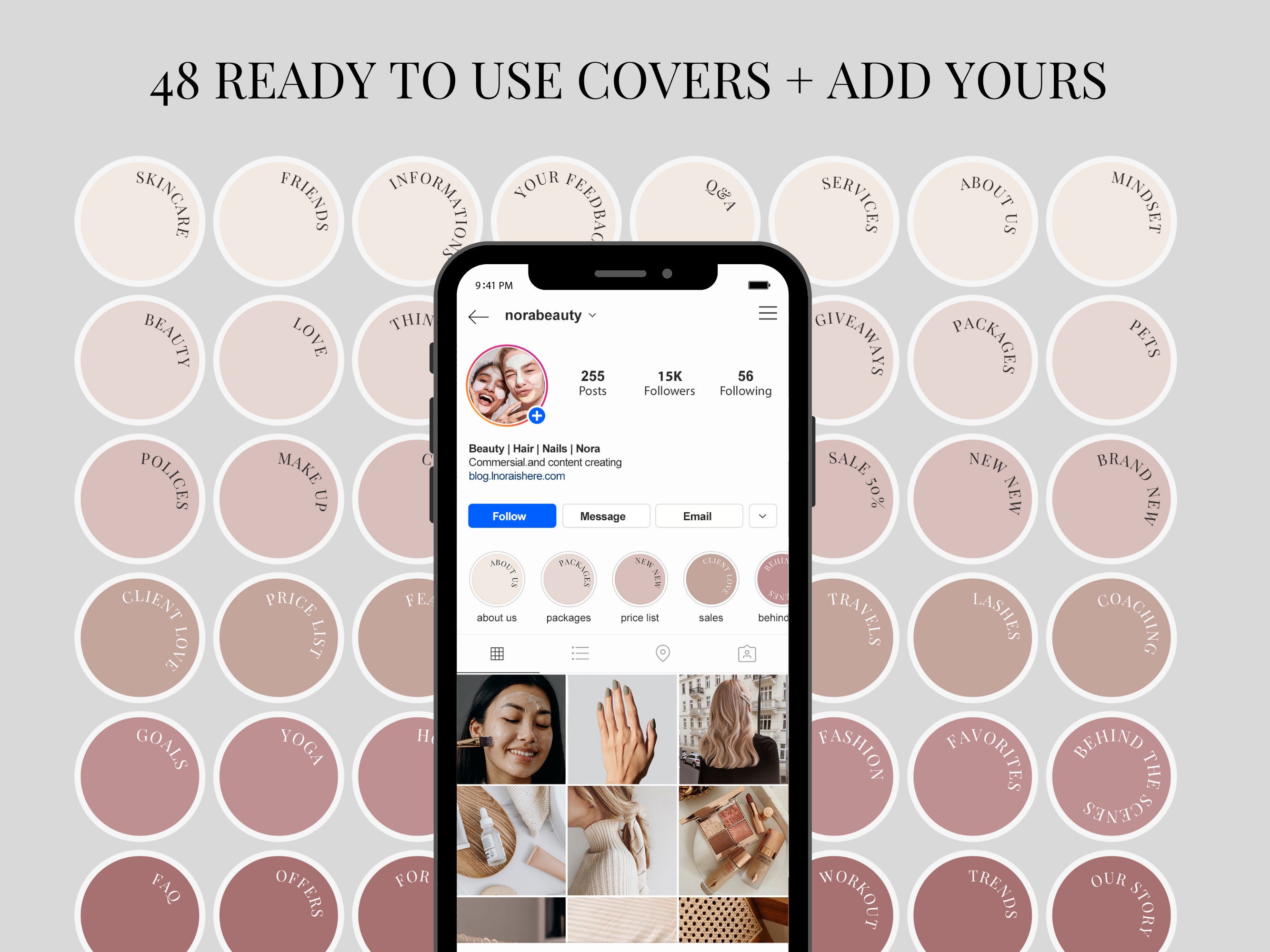 Powder Pastel Instagram Highlight Covers: Editable Canva Story Icons ...