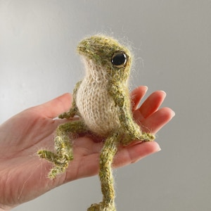 Frog Friend - Hand Knit - Claire Garland Pattern