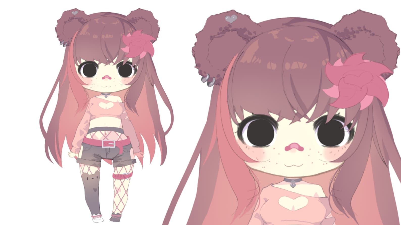 Chibi Simple VTuber Live2D Commission ArtRigging | Etsy