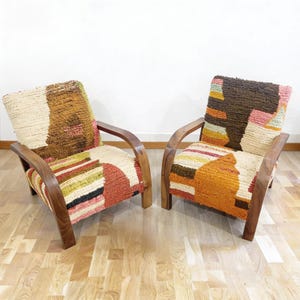 Mid Century Shearling Accent Chair | Solid Wood Frame, Cozy Living Room Furniture