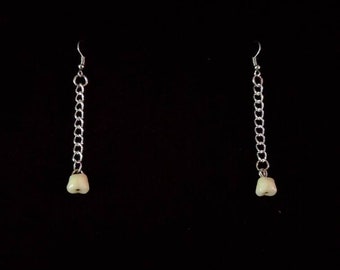 Resin Human Tooth Dangle Earrings