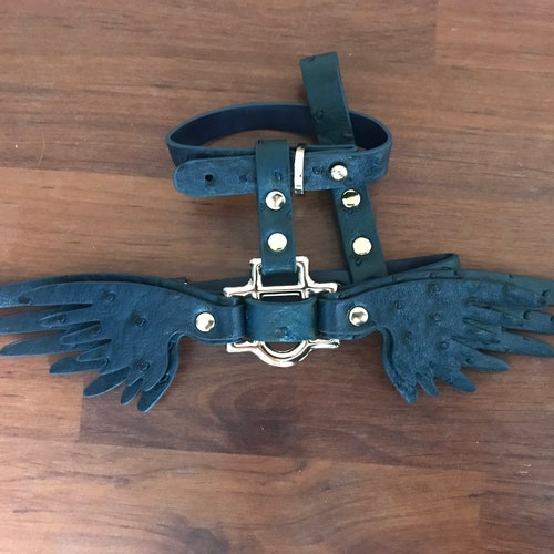 Dog Harness With Wings and Leash White Etsy