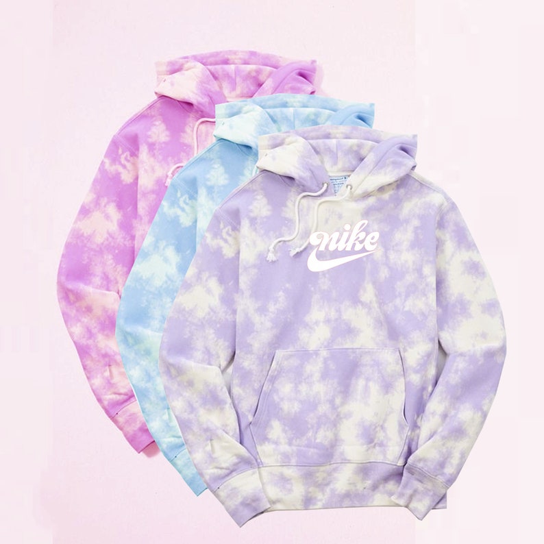 tie dye nike hoodie pink