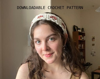 Mushroom Headband | Downloadable Easy Crochet Pattern | Digital Download