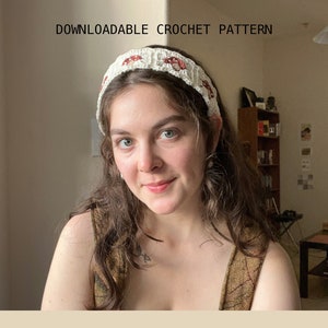 Mushroom Headband | Downloadable Easy Crochet Pattern | Digital Download