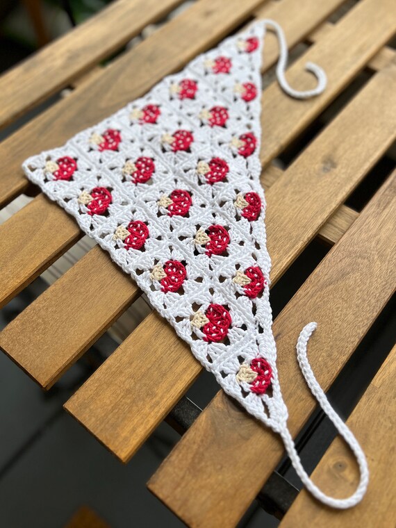 New! Anthropologie-Mushroom Crochet Hair Scarf Mushroom Crochet Hair Scarf | BOOGZEL CLOTHING ? – Boogzel  main image 3