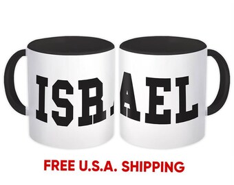 Mug Gift Flag Retro Artistic Israeli Expat Country Israel