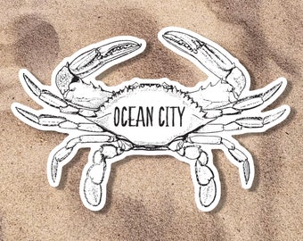 Ocean City Crab Sticker/Magnet