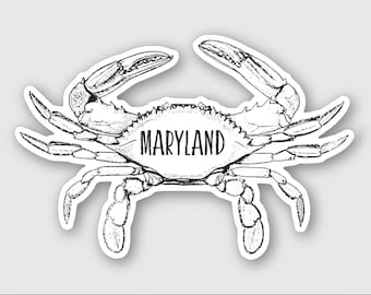 Maryland Crab Sticker/Magnet | Maryland Gifts l Chesapeake Bay