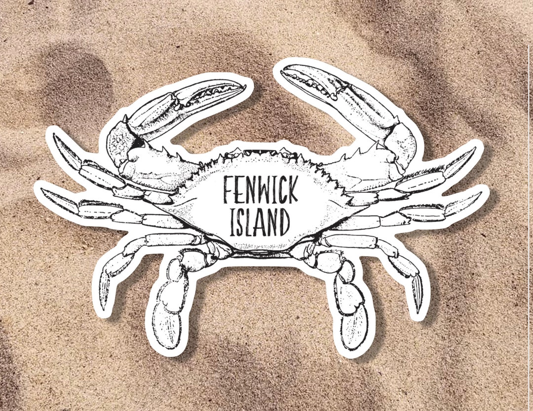 Fenwick Island Crab Sticker/magnet Fenwick Beach 
