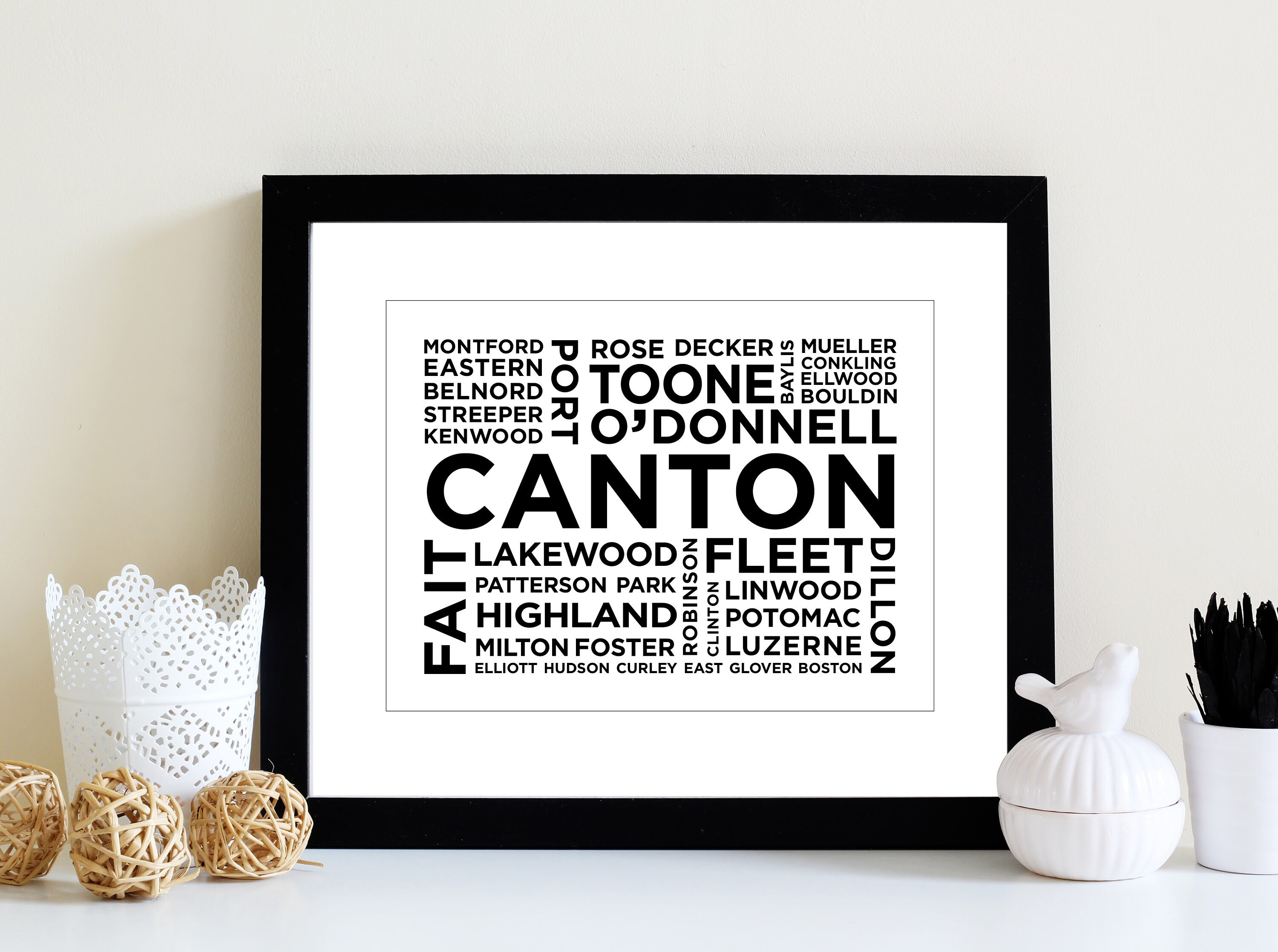 Map Of Canton Baltimore Canton Baltimore Neighborhood Map Canton Street Map | Etsy