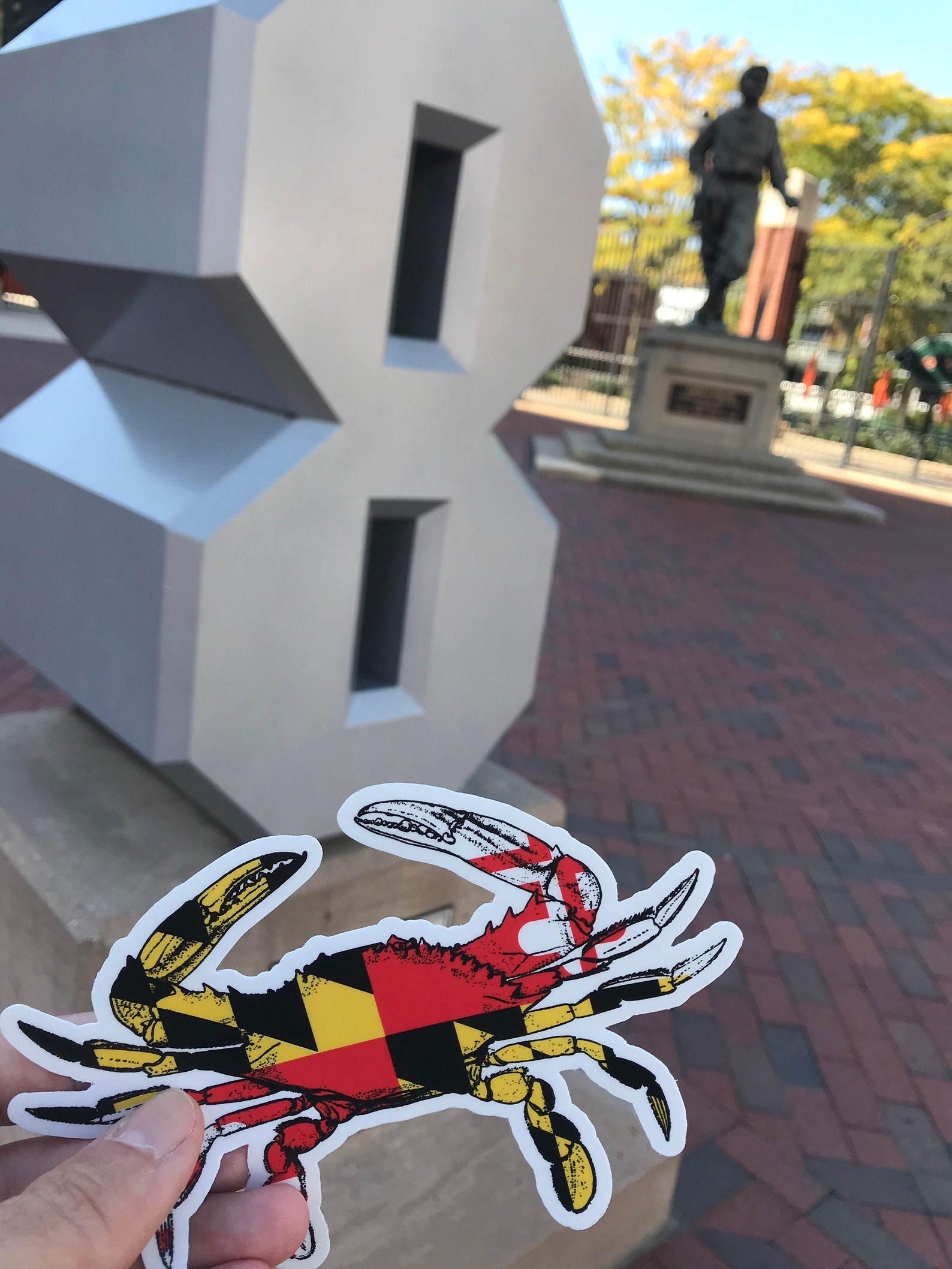 Maryland Flag Crab Sticker/magnet Maryland Blue Crab Crab Sticker