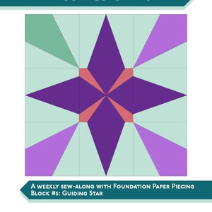 Quilt Concert 2023: Twinkle Twinkle, Block 5 Guiding Star PDF Digital Download