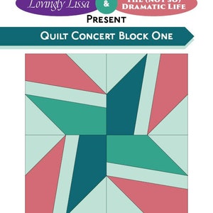 Quilt Concert 2023 Twinkle Twinkle Block One, Pinwheel. PDF Download, Digital file image 1