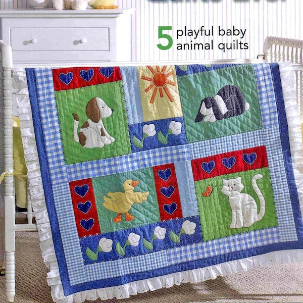 Baby animals quilt pattern, PDF Instant Download modern patchwork baby animal,pet, animal, cute, Patchwork ebook, quilt ebook patterns pdf