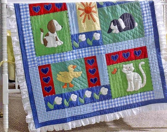 Baby animals quilt pattern, PDF Instant Download modern patchwork baby animal,pet, animal, cute, Patchwork ebook, quilt ebook patterns pdf
