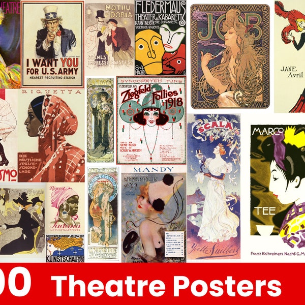 Theatre Vintage Poster Print, Movie Theatre Musical Wall Art Print, Original Theatre West End Broadway Film Broadway Decor Advertising Print