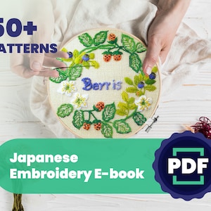 Wild herbs Embroidery patterns, Japanese ebook, Beginner Embroidery, PDF embroidery pattern, Floral Embroidery pattern, Instant download pdf