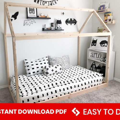 Montessori Bed Twin Bed Plan Toddler Bed House Bed Frame Etsy