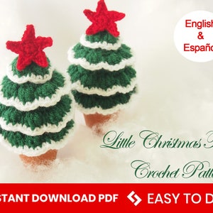 CROCHET PATTERN Christmas Tree, Flocked Christmas Tree, House Holiday Decor, Christmas Tree pattern, Christmas decoration PDF Pattern
