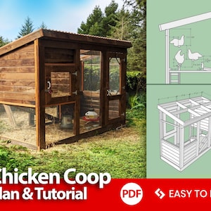 Chicken Coop Plans, BIO, functional, aesthetic, and easy to build Coop- PDF File Instant Download