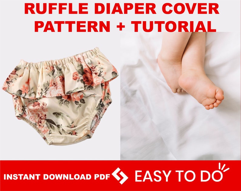 Ruffle Diaper Cover Pattern PDF Sewing Pattern Baby Diaper Etsy