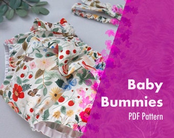 Bloomers Pattern PDF Sewing Pattern , Baby Diaper Cover Pattern , Ruffle Bloomers PDF Sewing Pattern, Baby pattern pdf