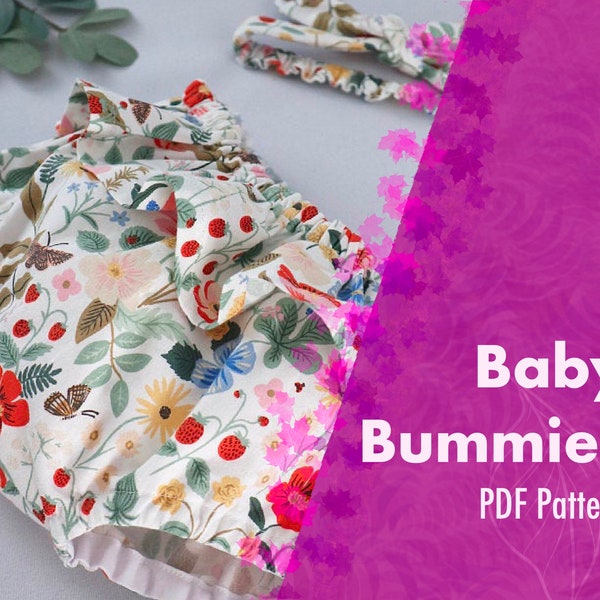 Bloomers Pattern PDF Sewing Pattern , Baby Diaper Cover Pattern , Ruffle Bloomers PDF Sewing Pattern, Baby pattern pdf