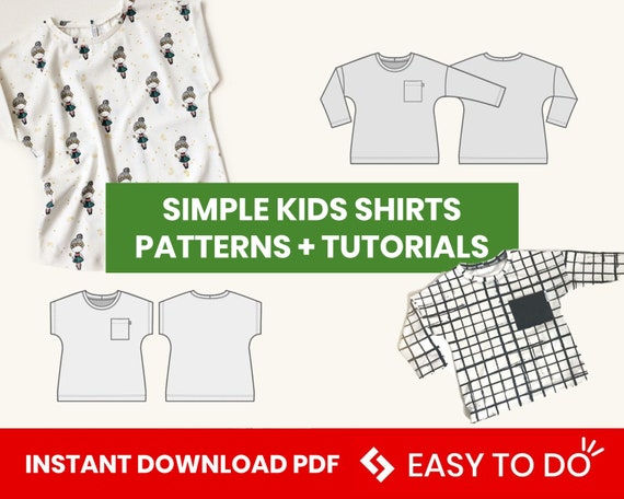 Kids Shirt Sewing Pattern PDF Sewing Pattern Baby Kid | Etsy