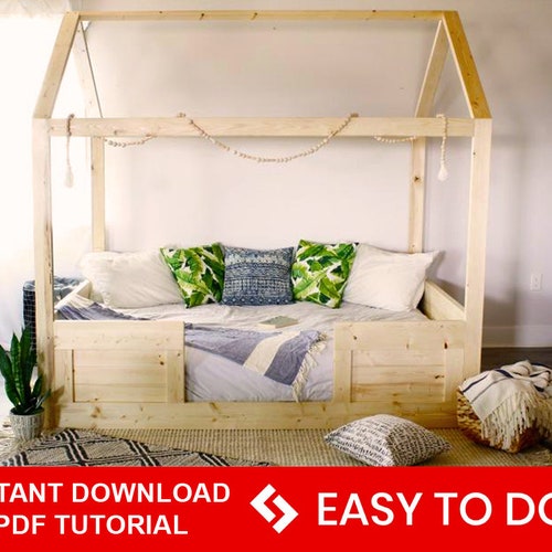 Twin Bed Plan With Storage PDF DIY Etsy