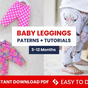 Baby Leggings Sewing Pattern PDF Download, Boys Sewing Patterns, Girls ...