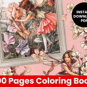 Fairy Coloring Pages book for adults and kids bundle , Fantasy, Anime, Fairy Tale Coloring Pages Bundle, Instant Download PDF