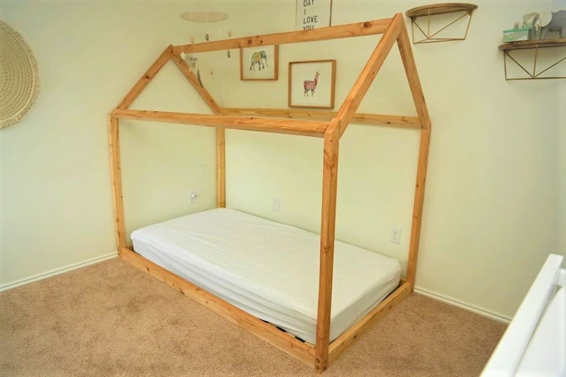 Montessori Bed Frame Twin Bed Plan Toddler Bed House Bed Etsy