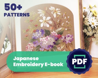 Patrones de hierba de montaña, ebook japonés, Bordado de hierbas silvestres, Patrón de bordado PDF, Bordado para adultos, Descarga instantánea pdf