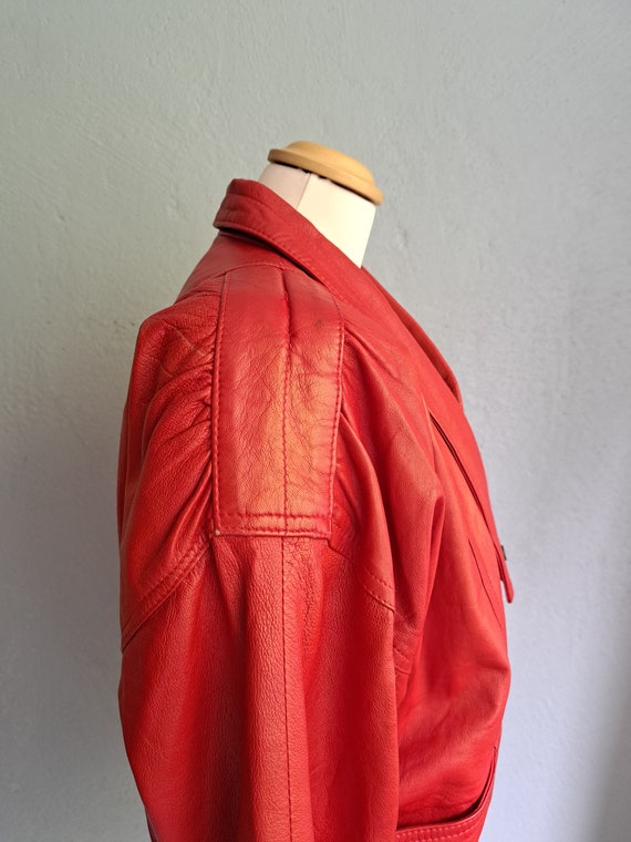 Vintage oversized leather jacket 90s leather blazer R… - Gem