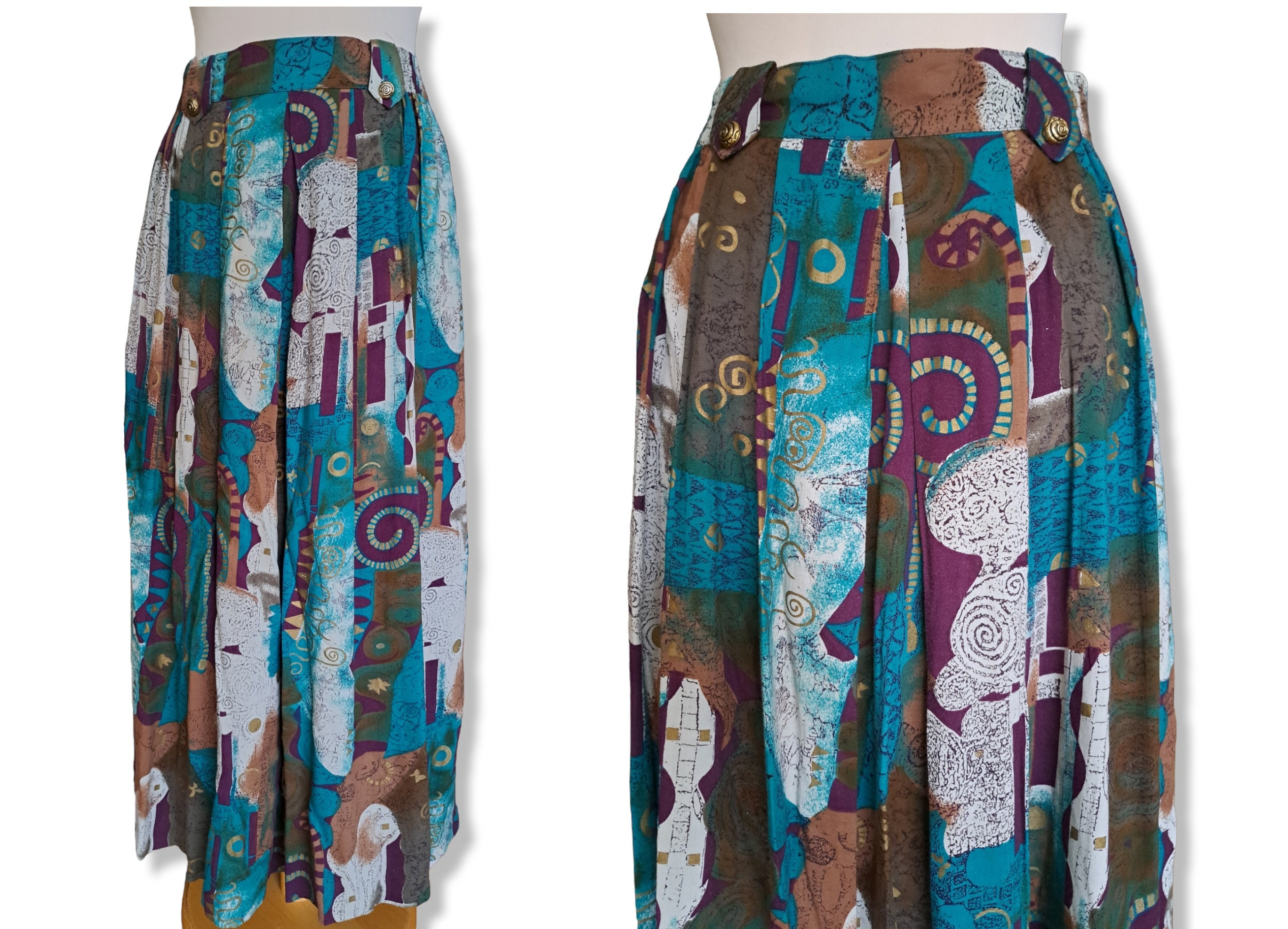 Vintage Betty Barclay Maxi Skirt Long Pleated Skirt Skirt High 
