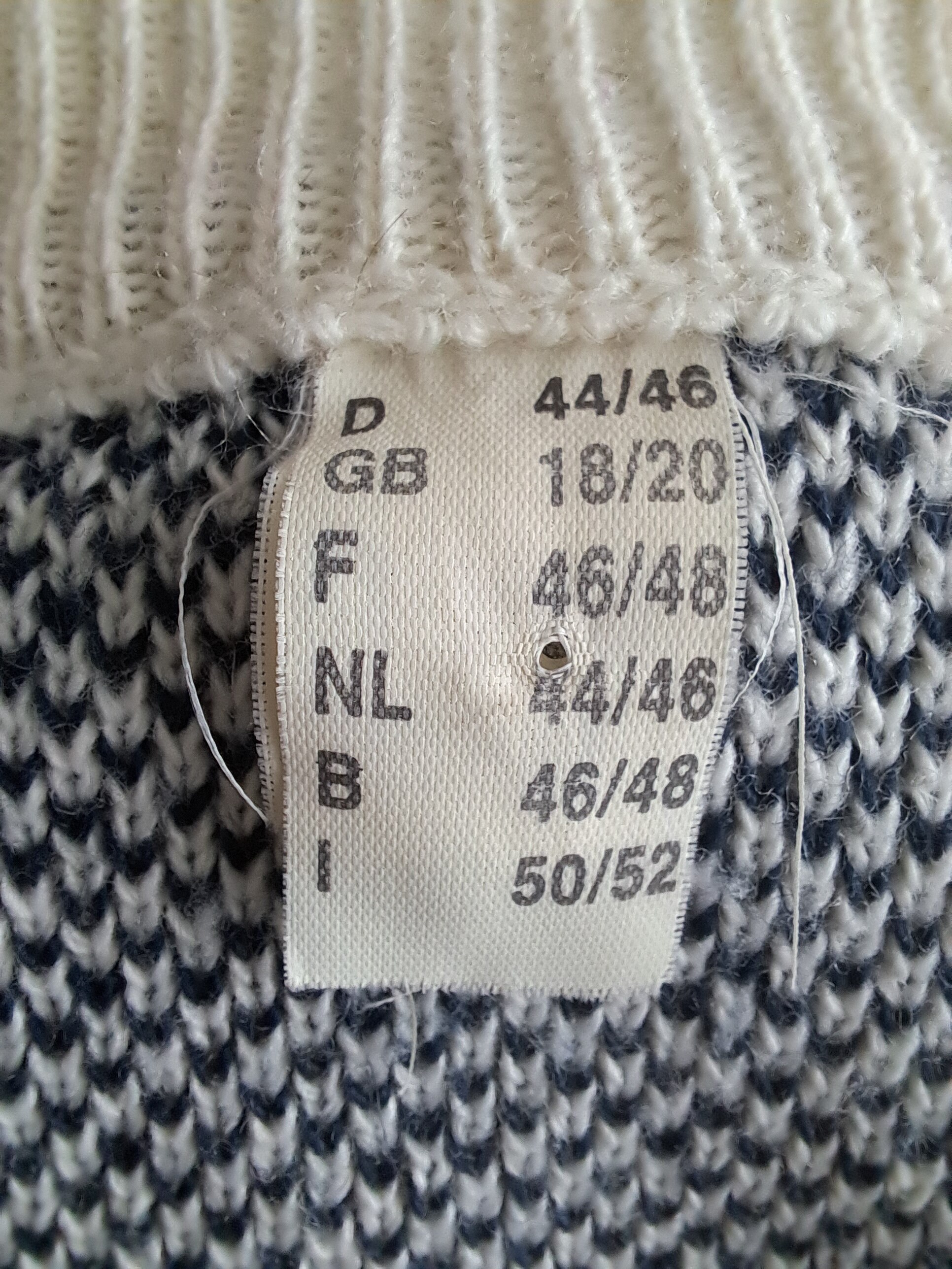 SCANDIA Border Pattern Cotton Knit Sweater Made in USA Men's L size /eaa449480