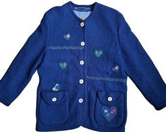 Vintage Boiled Wool Jacket: Julius Lang Austrian Trachten Coat