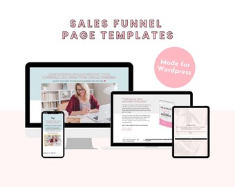 Pastel Sales Funnel Templates for WordPress: Lead Magnet, Tripwire (Gutenberg Blocks)
