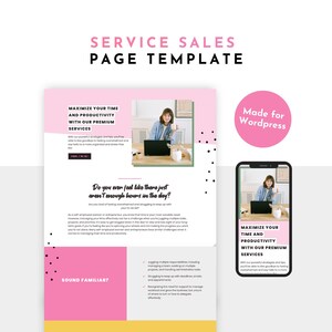 Pink Sales Templates for Wordpress | Long-Form, Services, Products