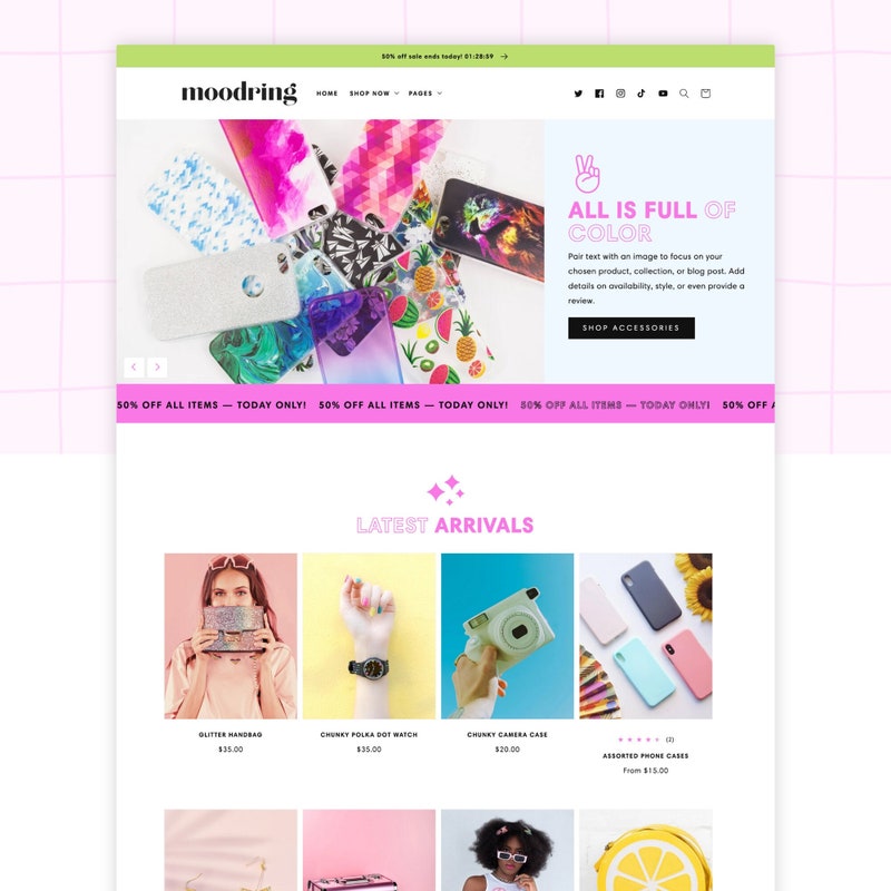 Shopify Website Templates Etsy