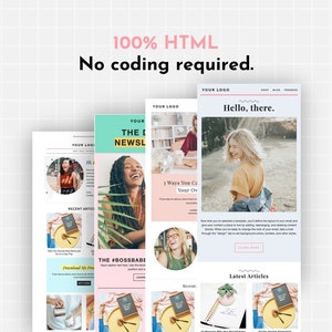 Pacchetto di modelli di posta elettronica per Mailchimp / Modello di newsletter modificabile / Email marketing, progettazione di posta elettronica, fotografo di posta elettronica