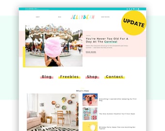 Niedliches Wordpress Theme, Jelly Bean Wordpress Theme für Blogger | Responsive Wordpress Blog, Lifestyle Website Template